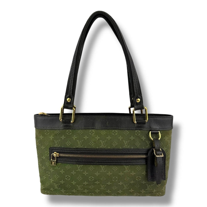 Louis Vuitton Monogram Khaki Green Lin Lucille PM Bag - Lux Central