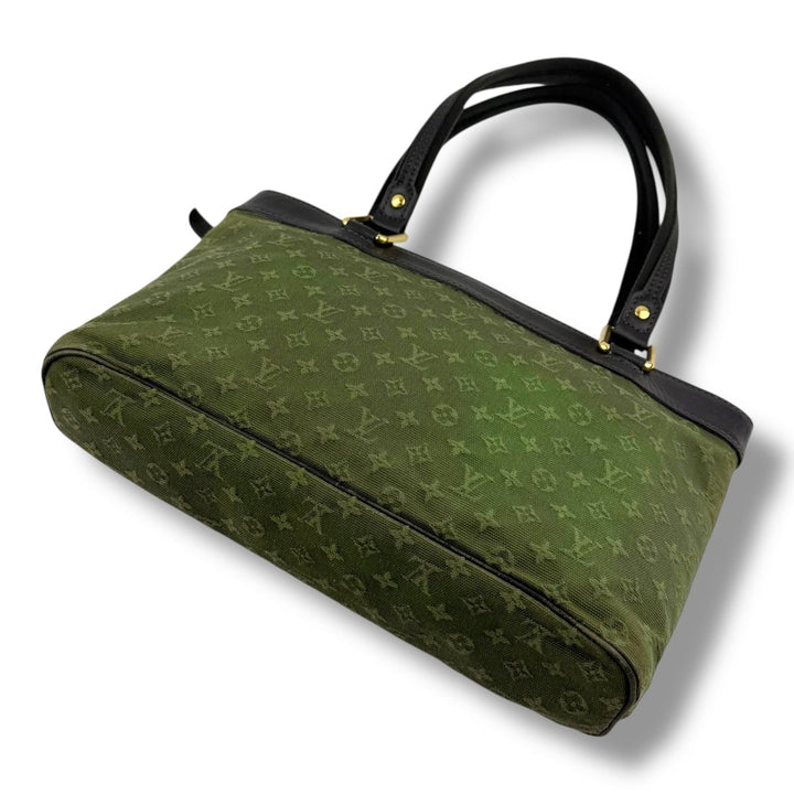 Louis Vuitton Monogram Khaki Green Lin Lucille PM Bag - Lux Central