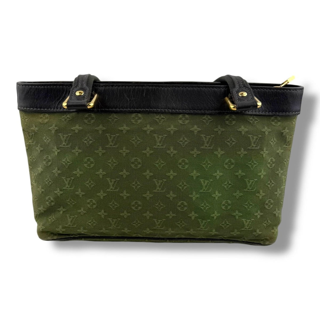 Louis Vuitton Monogram Khaki Green Lin Lucille PM Bag - Lux Central