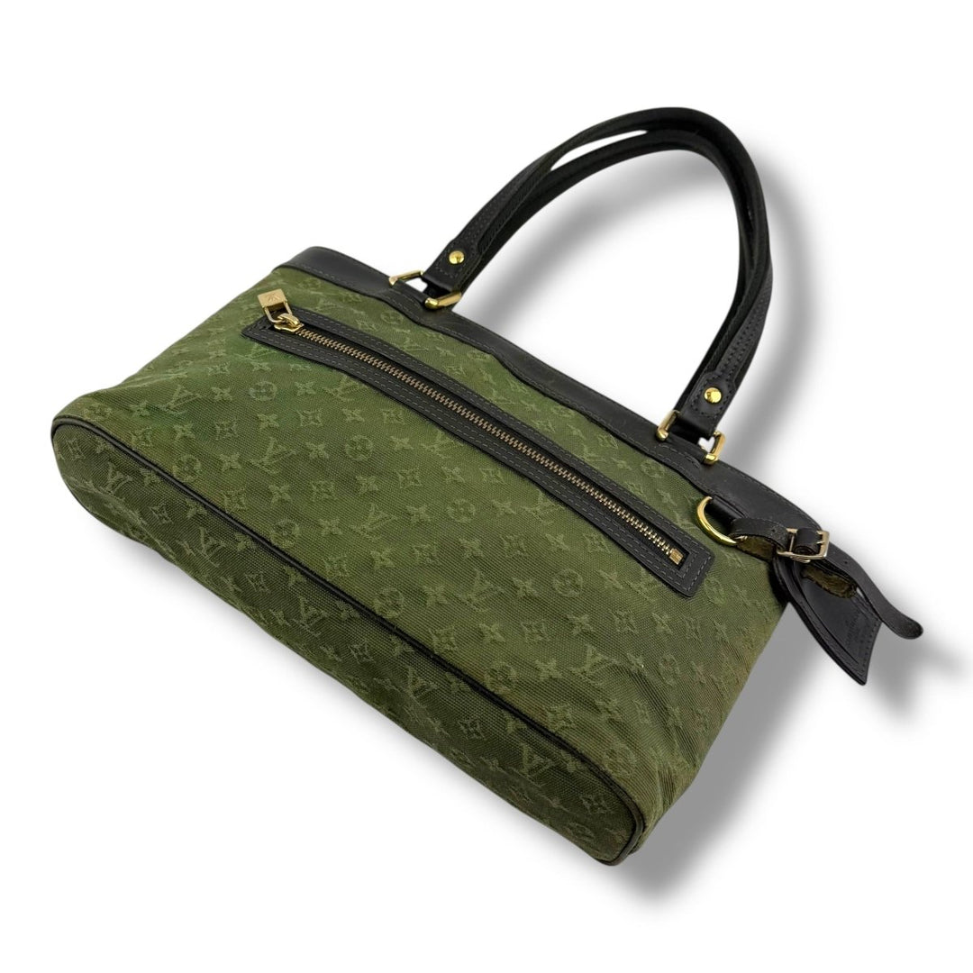 Louis Vuitton Monogram Khaki Green Lin Lucille PM Bag - Lux Central