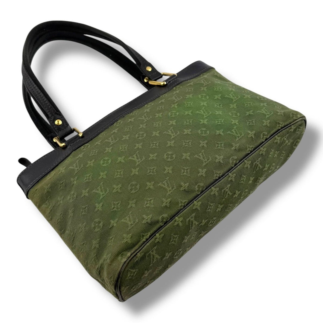Louis Vuitton Monogram Khaki Green Lin Lucille PM Bag - Lux Central