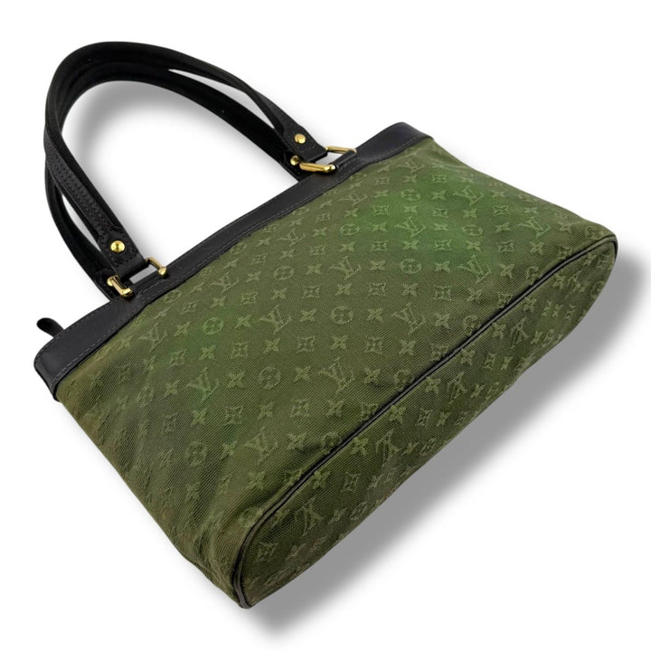 Louis Vuitton Monogram Khaki Green Lin Lucille PM Bag - Lux Central