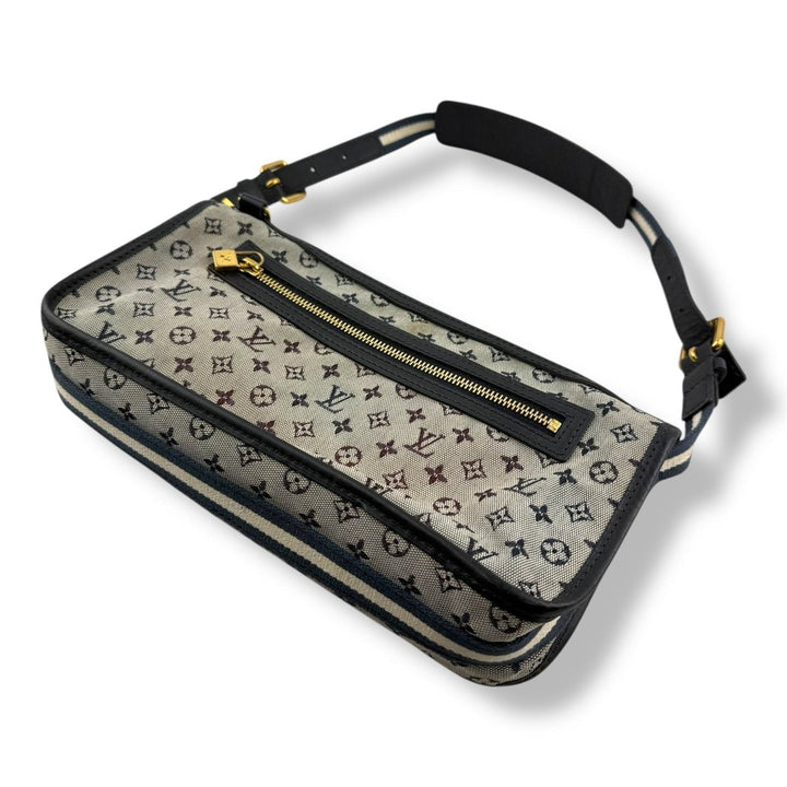 Louis Vuitton Monogram Mini Lin Pochette Kathleen Blue Bag - Lux Central