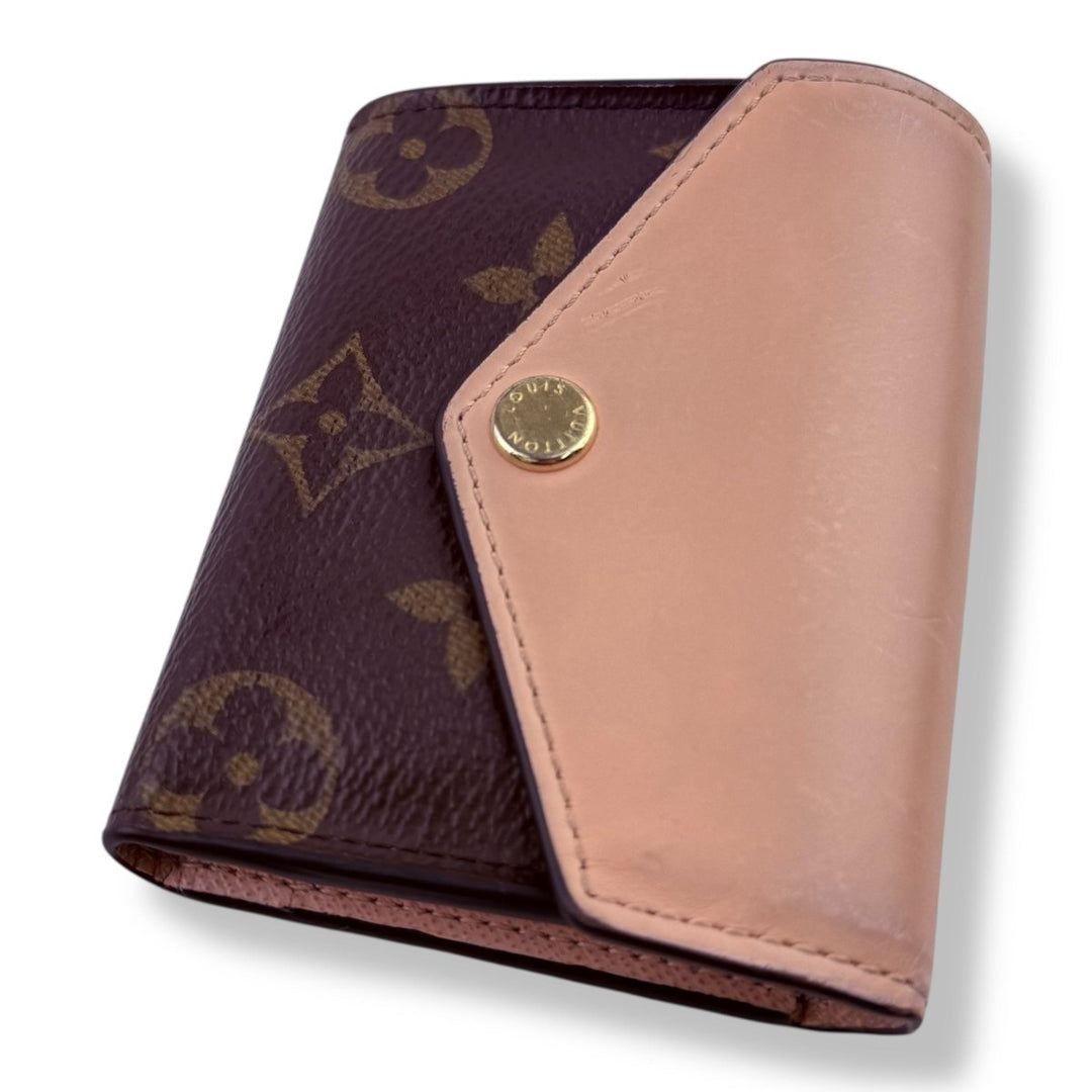 Louis Vuitton Monogram Portefeuille Zoe Rose Ballerine Tri - fold Wallet - Lux Central
