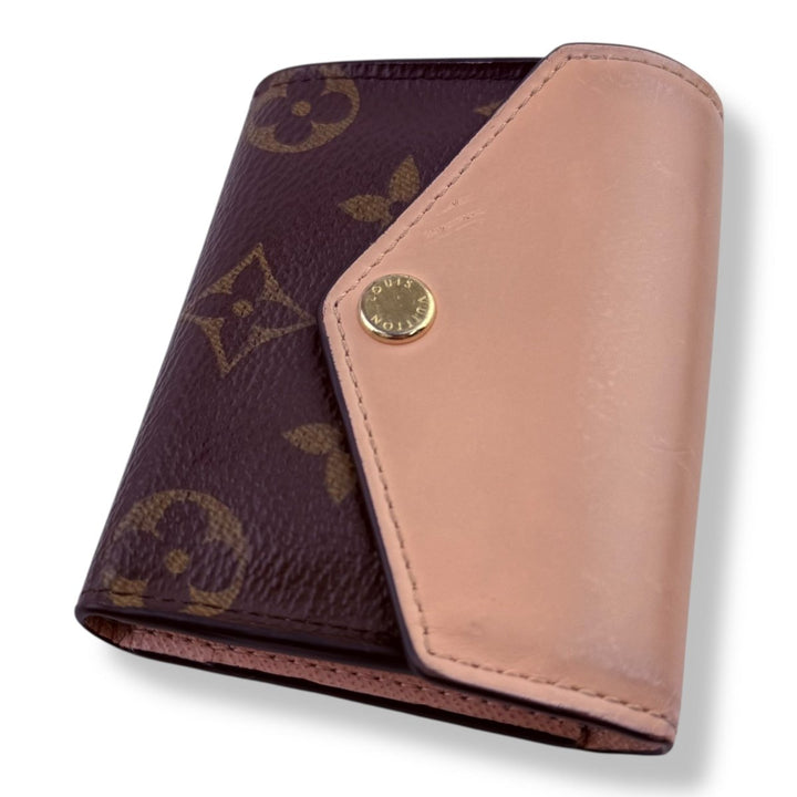 Louis Vuitton Monogram Portefeuille Zoe Rose Ballerine Tri - fold Wallet - Lux Central