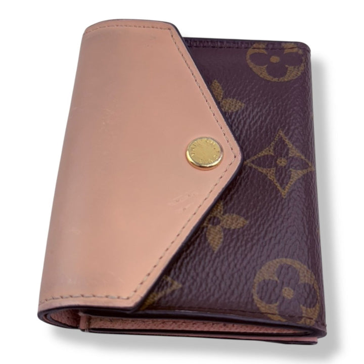 Louis Vuitton Monogram Portefeuille Zoe Rose Ballerine Tri - fold Wallet - Lux Central