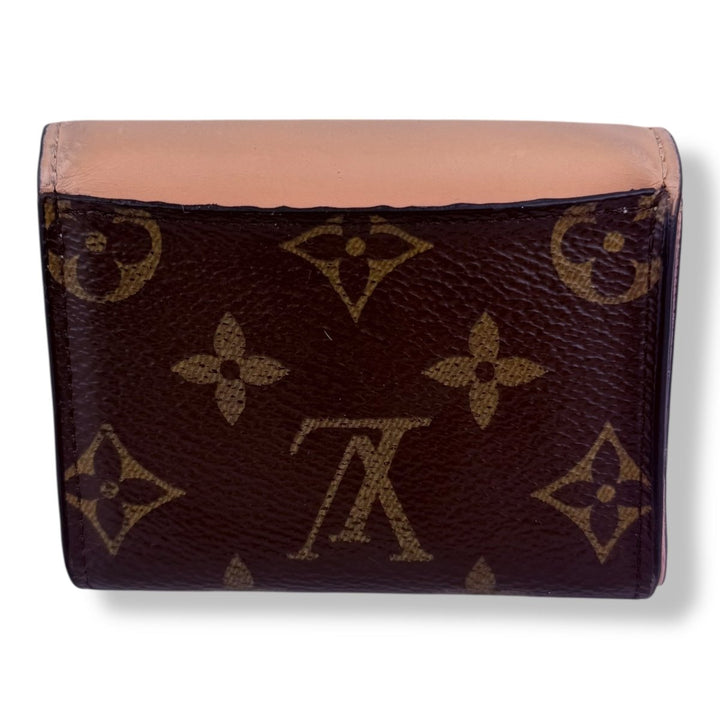 Louis Vuitton Monogram Portefeuille Zoe Rose Ballerine Tri - fold Wallet - Lux Central