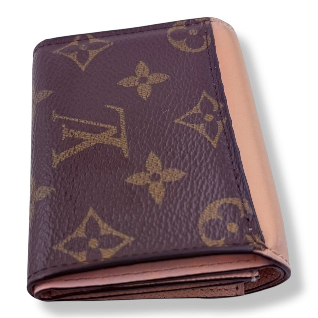Louis Vuitton Monogram Portefeuille Zoe Rose Ballerine Tri - fold Wallet - Lux Central
