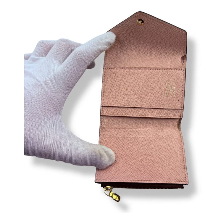 Louis Vuitton Monogram Portefeuille Zoe Rose Ballerine Tri - fold Wallet - Lux Central