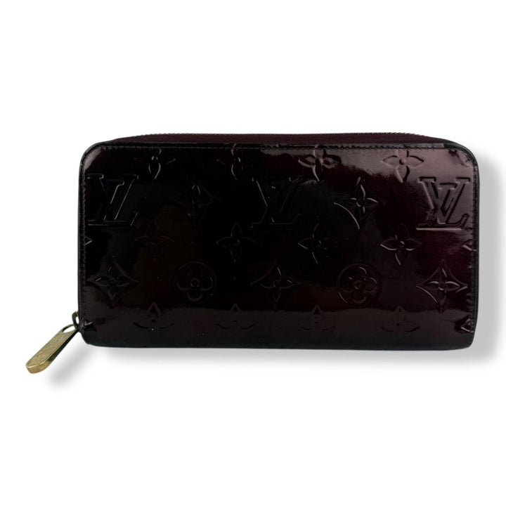 Louis Vuitton Monogram Vernis Red Zippy Purse - Lux Central