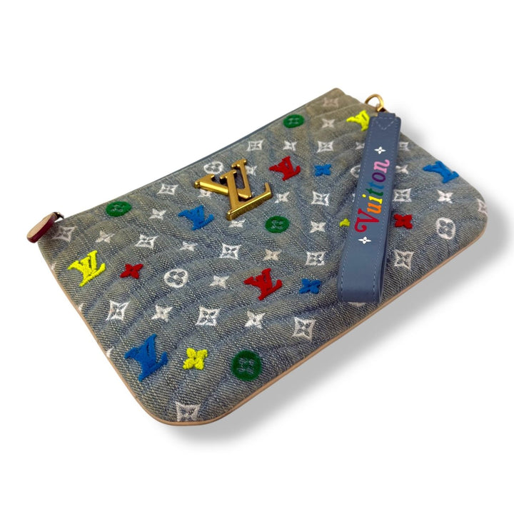 Louis Vuitton Monogram Wave Pochette Zip Handbag - Lux Central