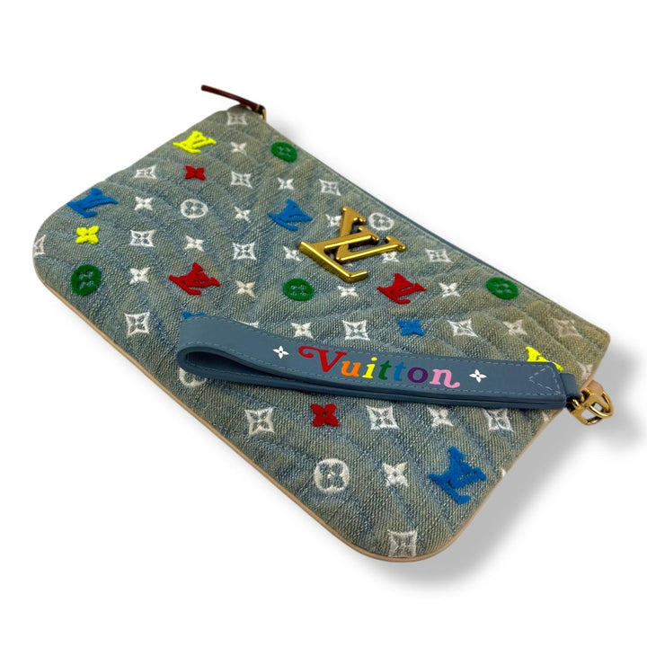 Louis Vuitton Monogram Wave Pochette Zip Handbag - Lux Central