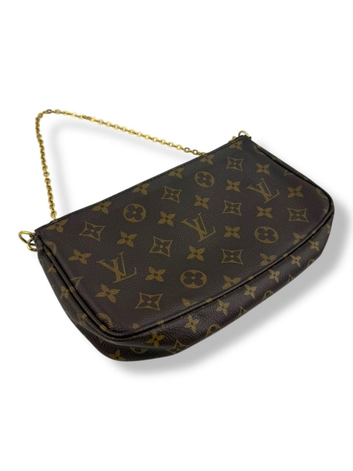 Louis Vuitton Multi Pochette Accessories Brown Monogram Handbag - Lux Central