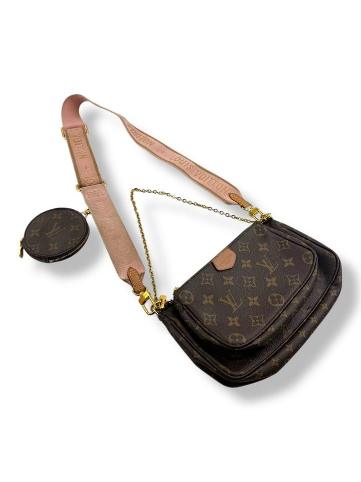 Louis Vuitton Multi Pochette Accessories Brown Monogram Handbag - Lux Central