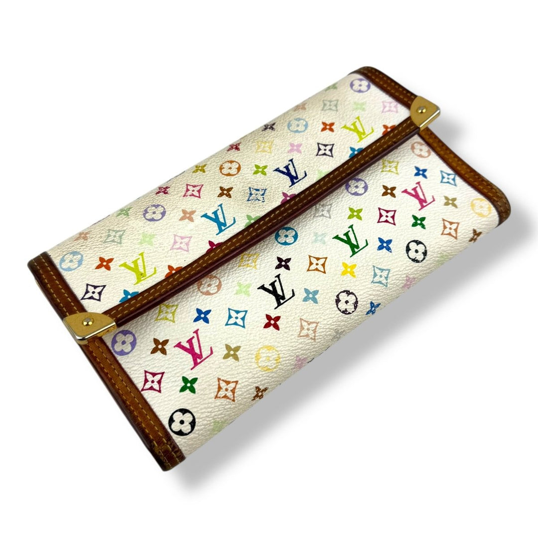 Louis Vuitton Multicolour Monogram Murakami Trifold Femme Wallet - Lux Central