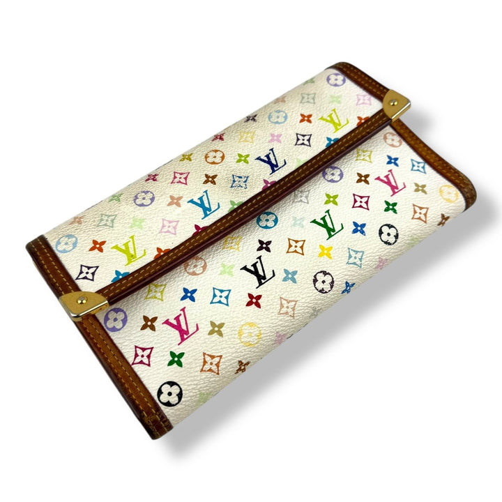 Louis Vuitton Multicolour Monogram Murakami Trifold Femme Wallet - Lux Central