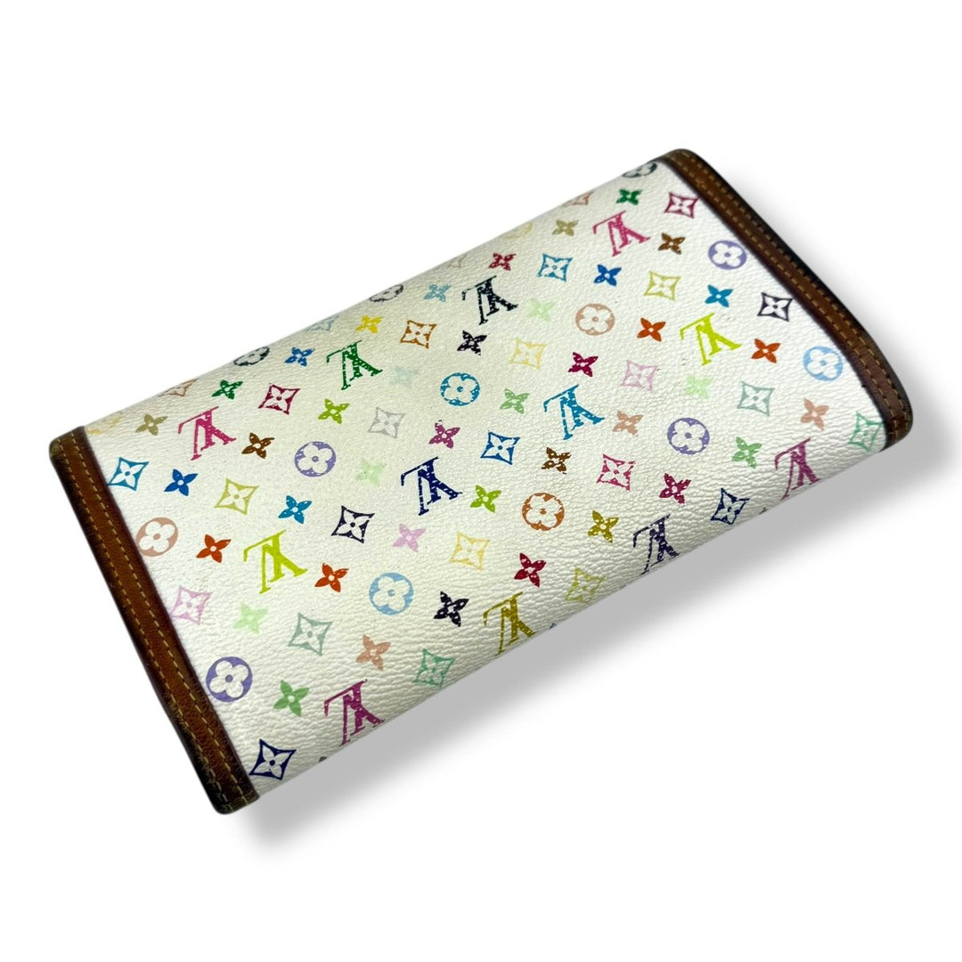 Louis Vuitton Multicolour Monogram Murakami Trifold Femme Wallet - Lux Central