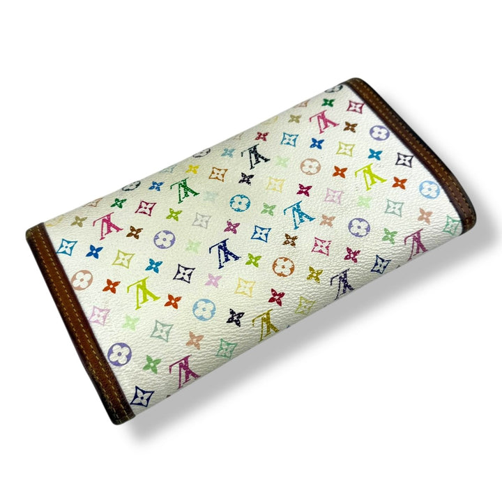 Louis Vuitton Multicolour Monogram Murakami Trifold Femme Wallet - Lux Central