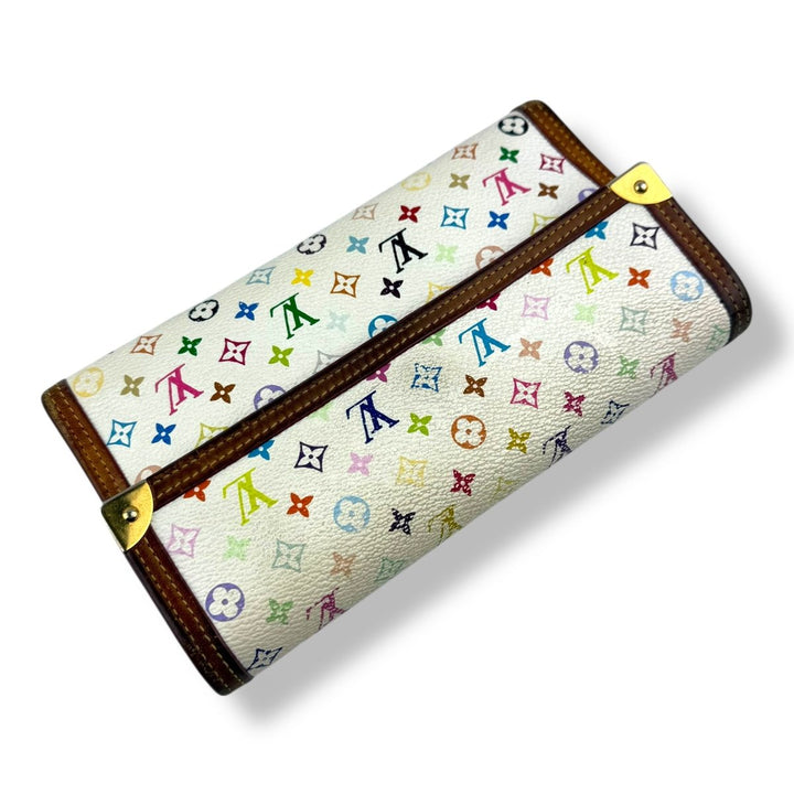 Louis Vuitton Multicolour Monogram Murakami Trifold Femme Wallet - Lux Central