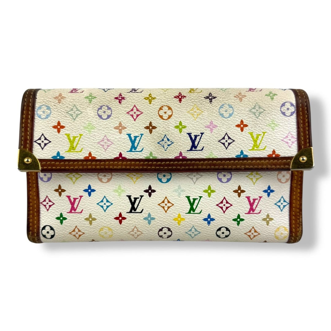 Louis Vuitton Multicolour Monogram Murakami Trifold Femme Wallet - Lux Central