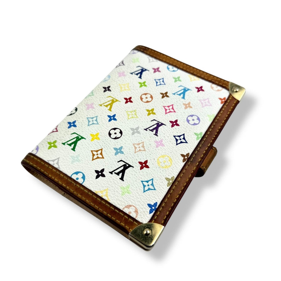 Louis Vuitton Multicolour Murikami Monogram PM Ring Agenda Wallet - Lux Central