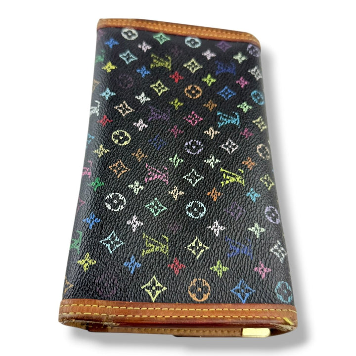 Louis Vuitton Murakami Black Multi Monogram Femme Wallet - Lux Central