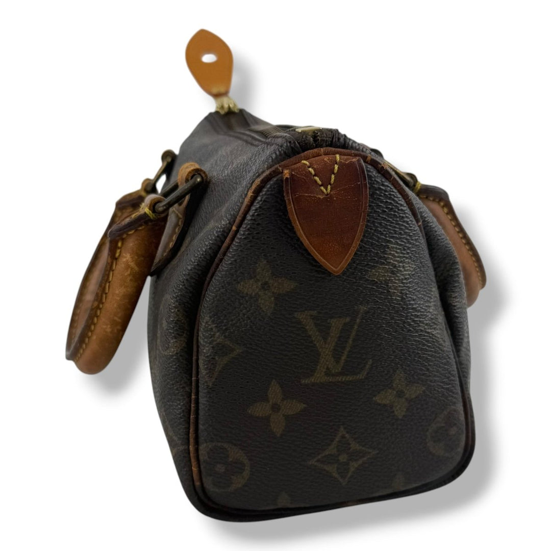 Louis Vuitton Nano Speedy 20 Brown Monogram Handbag - Lux Central