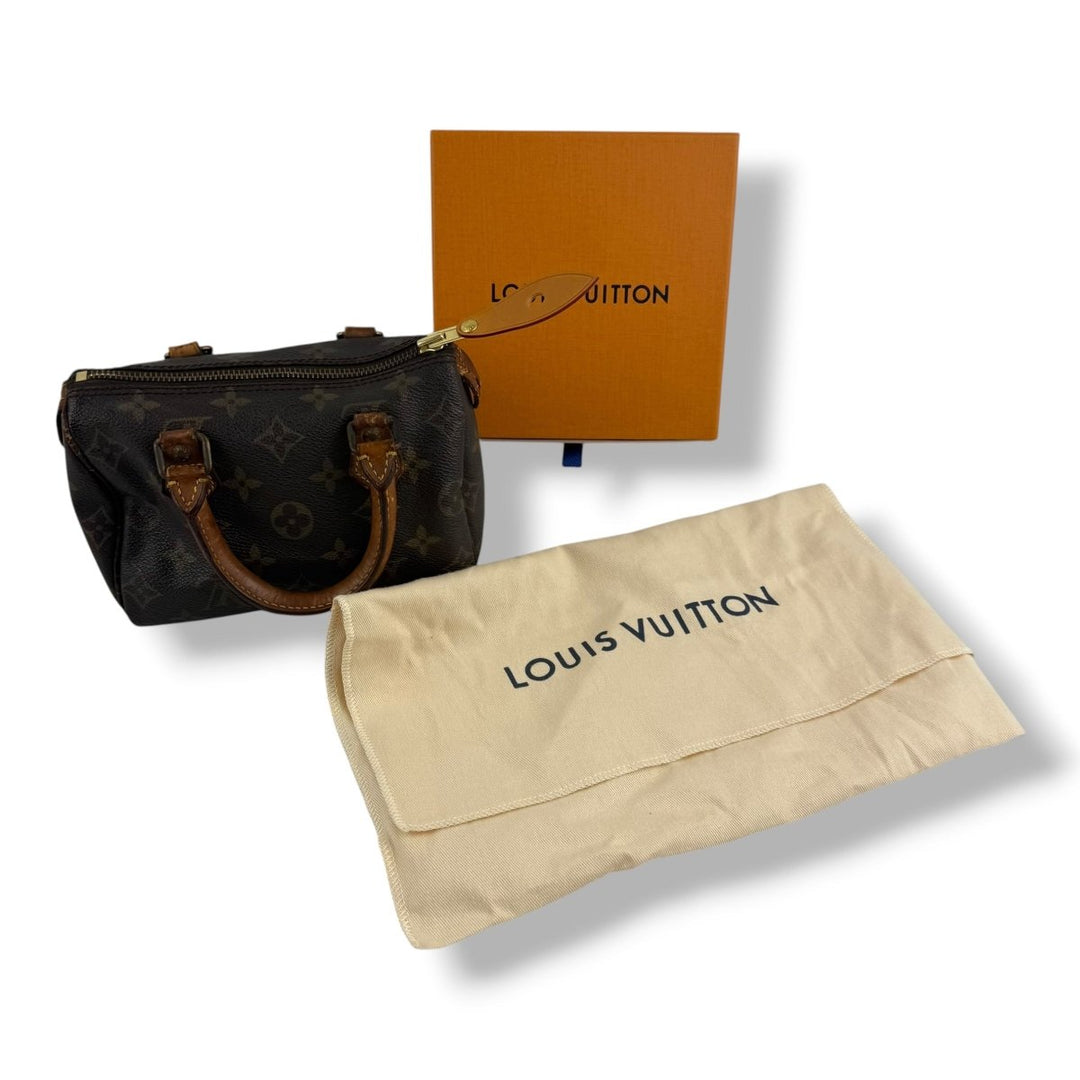 Louis Vuitton Nano Speedy 20 Brown Monogram Handbag - Lux Central