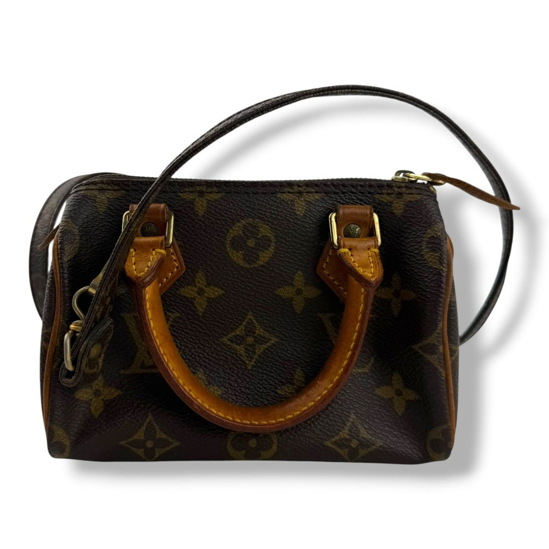 Louis Vuitton Nano Speedy Brown Monogram Handbag - Lux Central