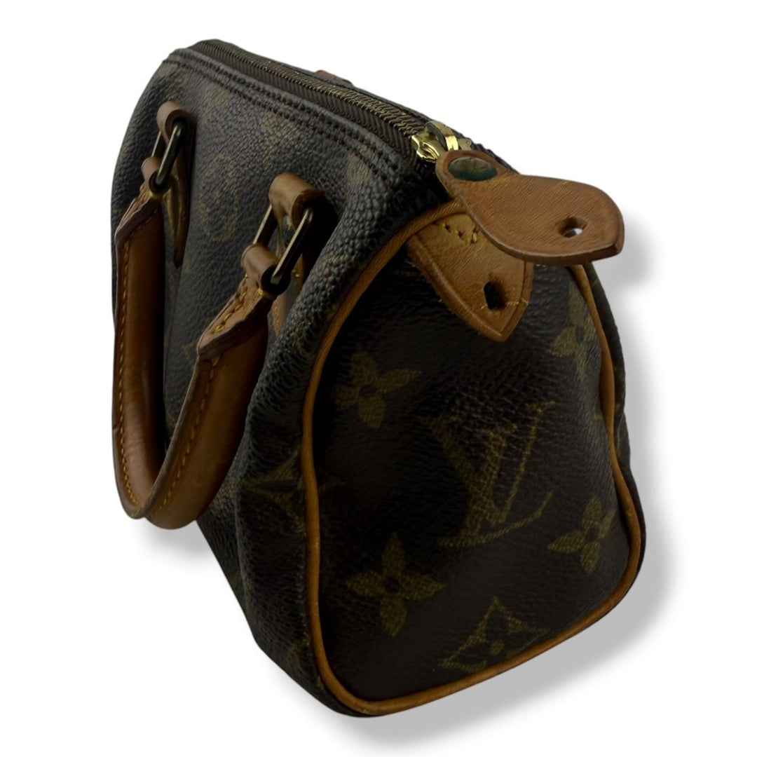 Louis Vuitton Nano Speedy Brown Monogram Handbag - Lux Central
