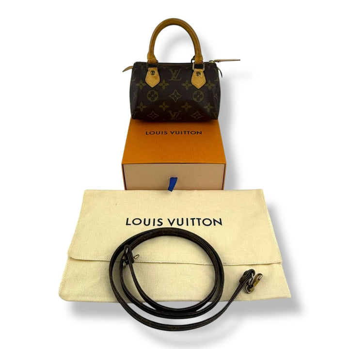 Louis Vuitton Nano Speedy Brown Monogram Handbag - Lux Central