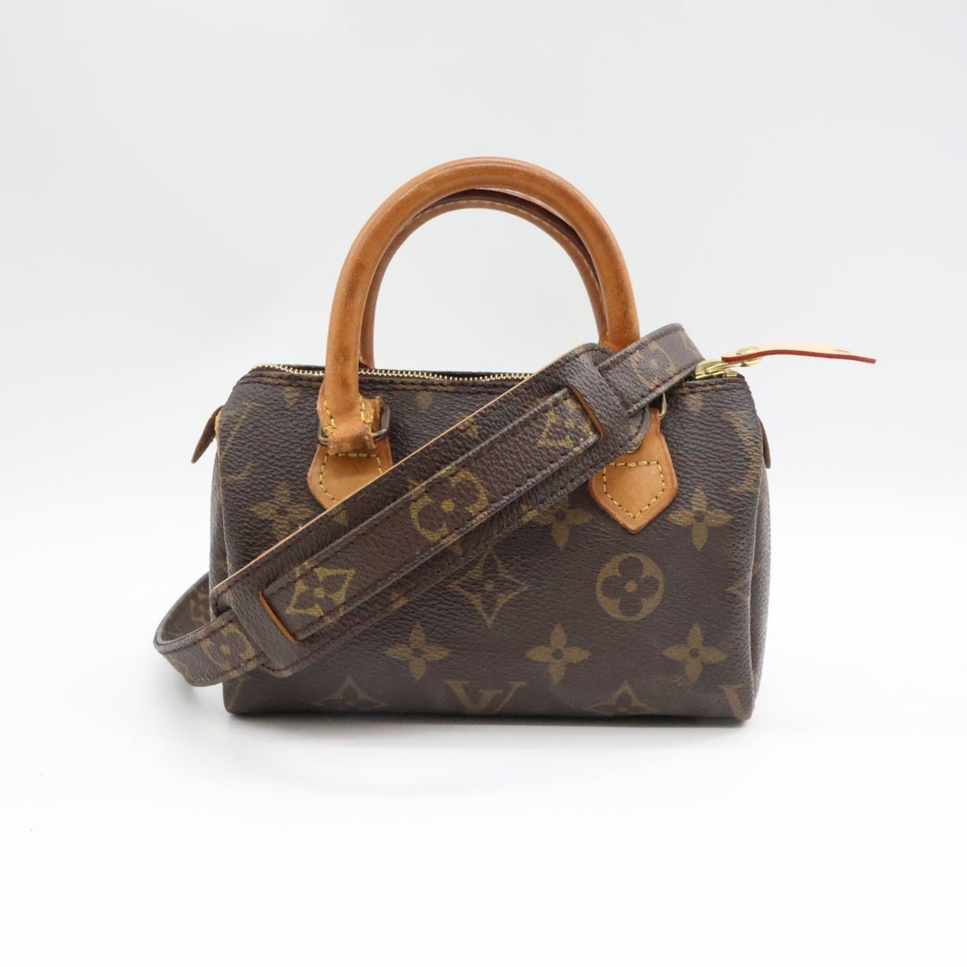 Louis Vuitton Nano Speedy Brown Monogram Handbag - Lux Central