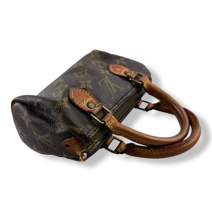 Louis Vuitton Nano Speedy Brown Monogram Handbag - Lux Central