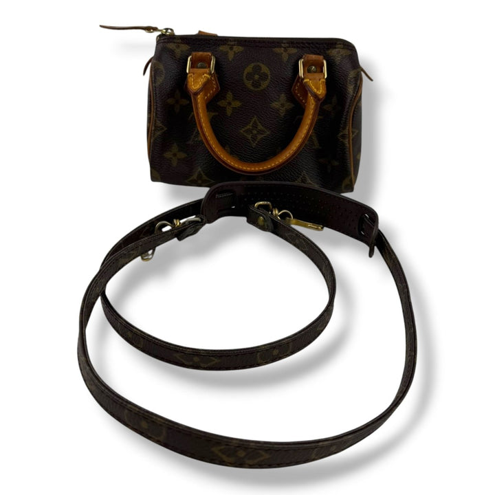 Louis Vuitton Nano Speedy Brown Monogram Handbag - Lux Central