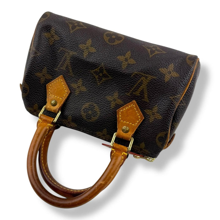 Louis Vuitton Nano Speedy Brown Monogram Handbag - Lux Central