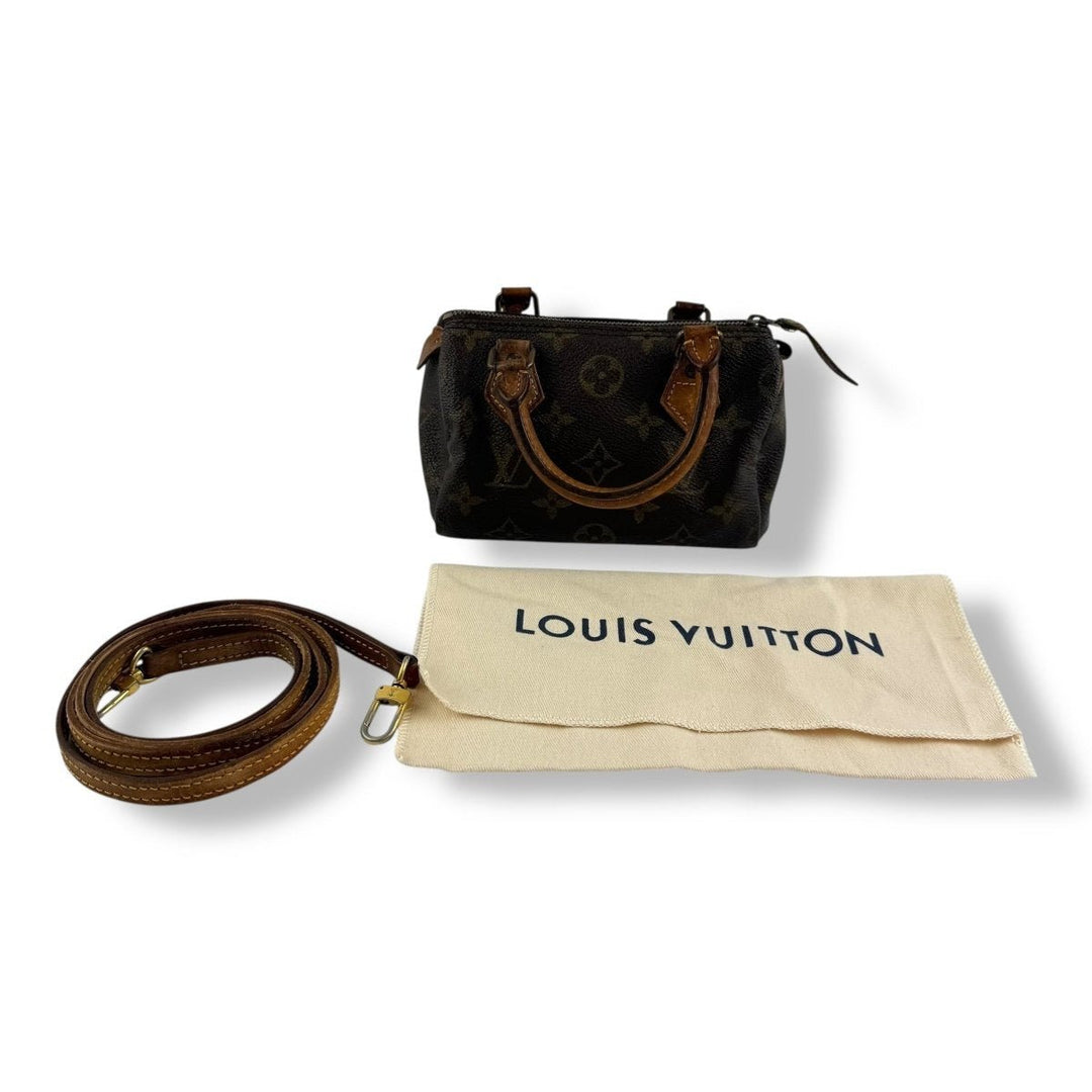 Louis Vuitton Nano Speedy Brown Monogram Handbag - Lux Central