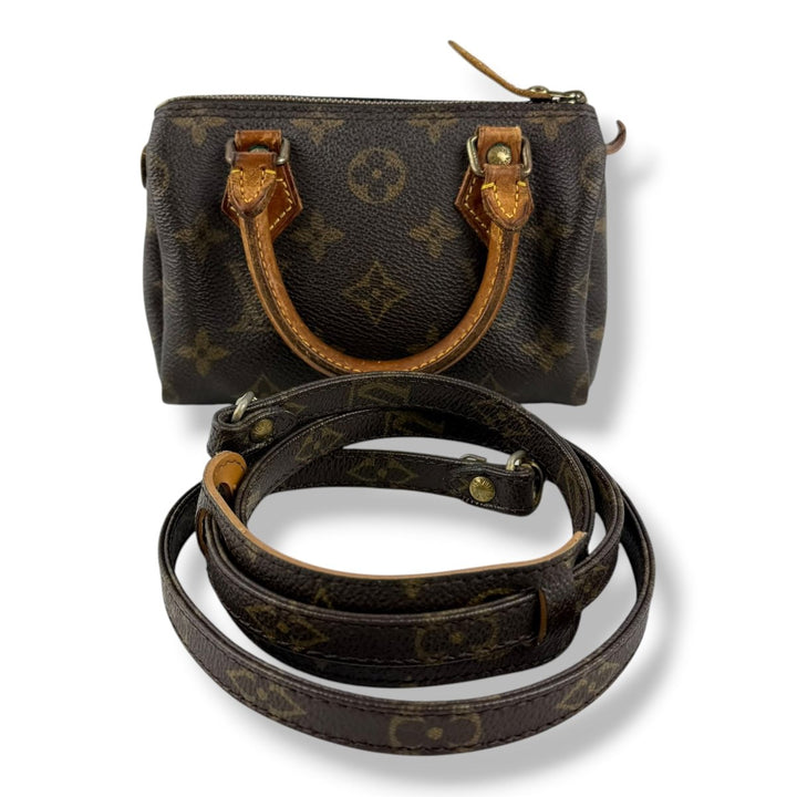 Louis Vuitton Nano Speedy Brown Monogram Handbag - Lux Central