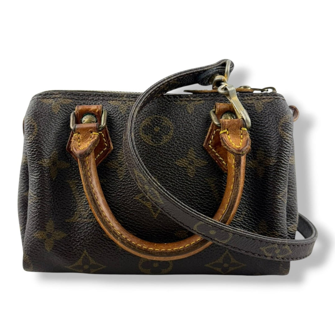 Louis Vuitton Nano Speedy Brown Monogram Handbag - Lux Central