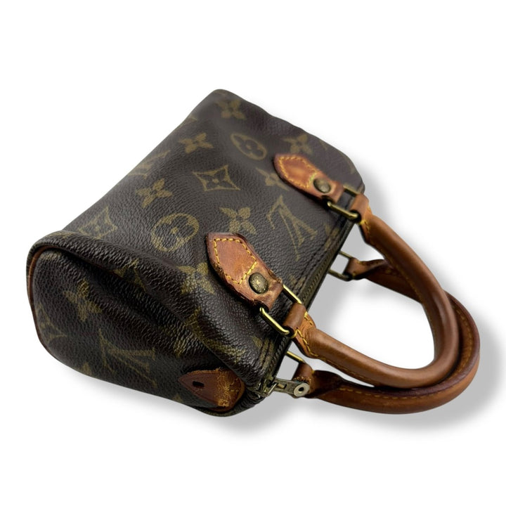 Louis Vuitton Nano Speedy Brown Monogram Handbag - Lux Central