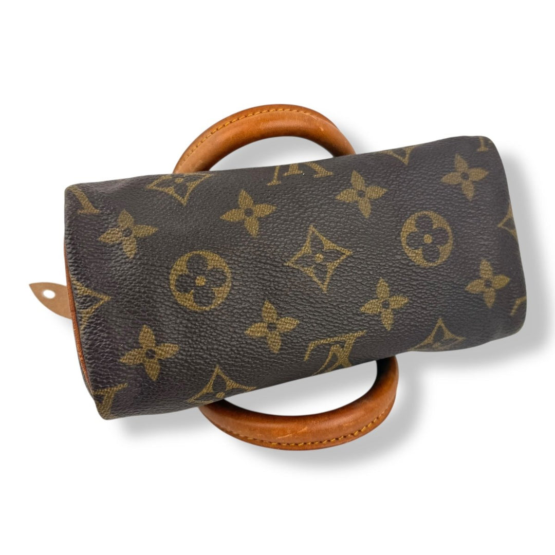 Louis Vuitton Nano Speedy Brown Monogram Handbag - Lux Central
