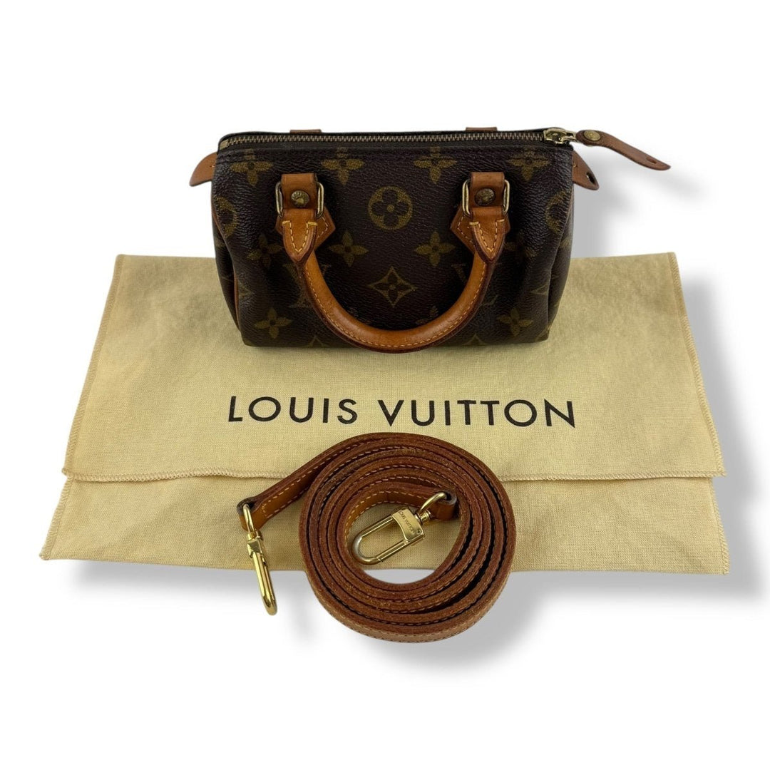 Louis Vuitton Nano Speedy Brown Monogram Handbag - Lux Central