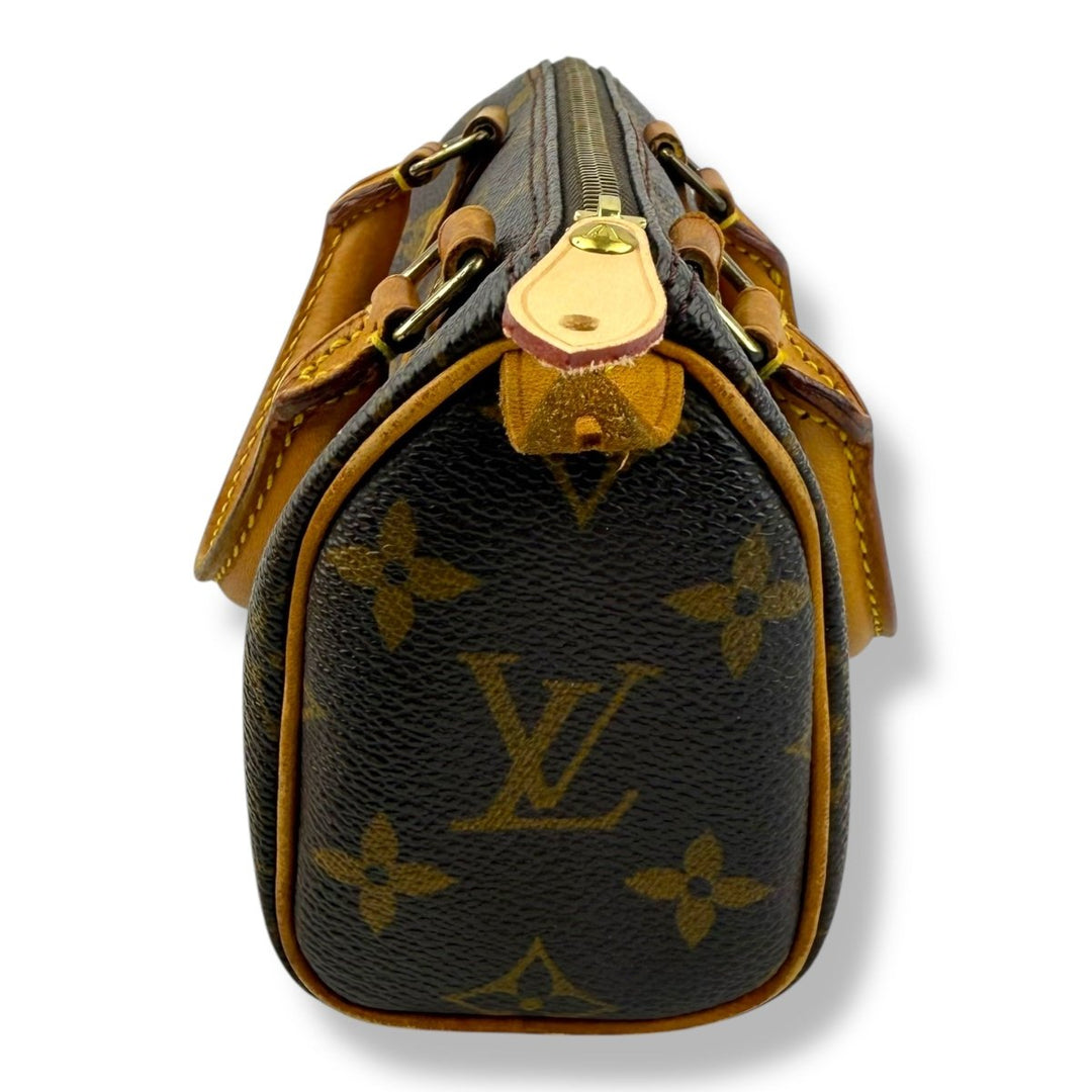 Louis Vuitton Nano Speedy Brown Monogram Handbag - Lux Central