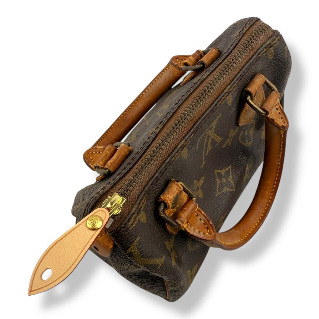 Louis Vuitton Nano Speedy Brown Monogram Handbag - Lux Central