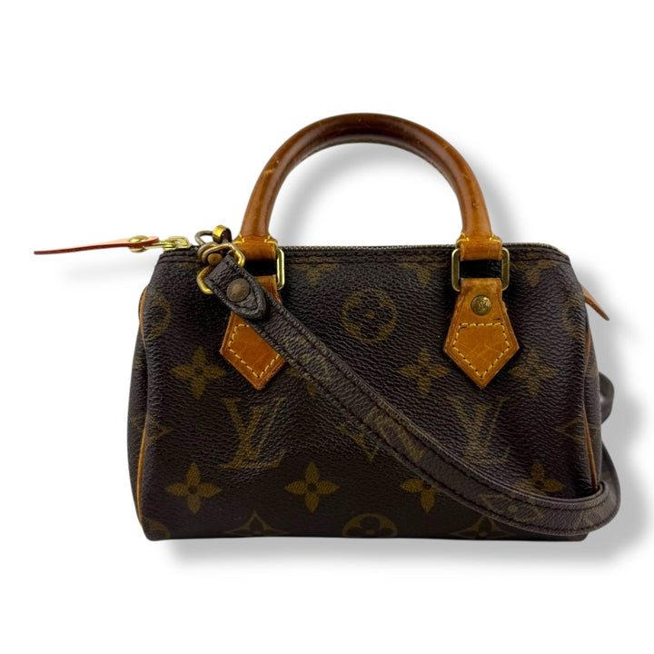 Louis Vuitton Nano Speedy Brown Monogram Handbag - Lux Central