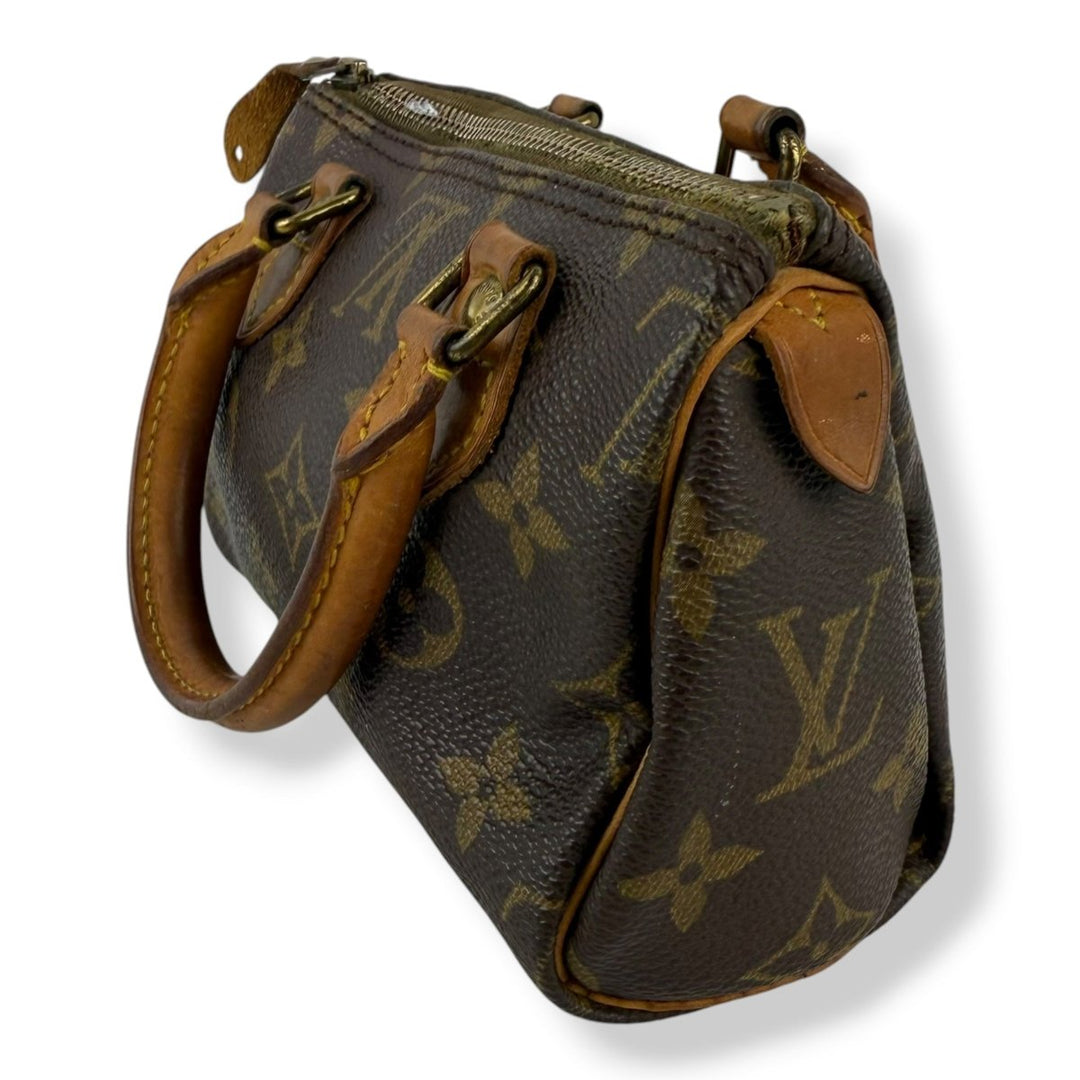 Louis Vuitton Nano Speedy Brown Monogram Handbag - Lux Central