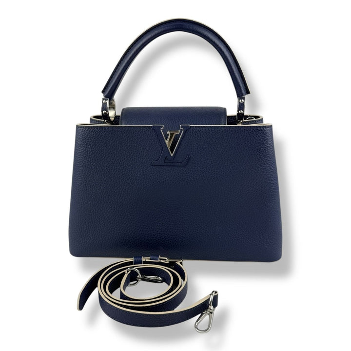 Louis Vuitton Navy Blue Capucines MM Handbag - Lux Central