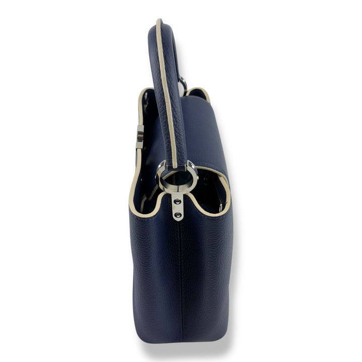 Louis Vuitton Navy Blue Capucines MM Handbag - Lux Central