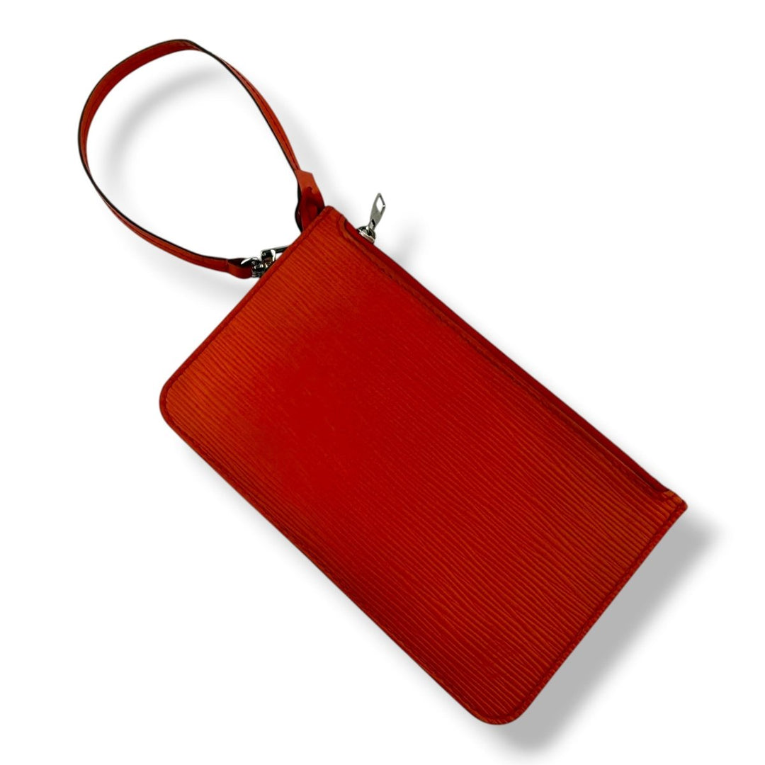 Louis Vuitton Orange Epi Neverfull PM Clutch Pouch - Lux Central