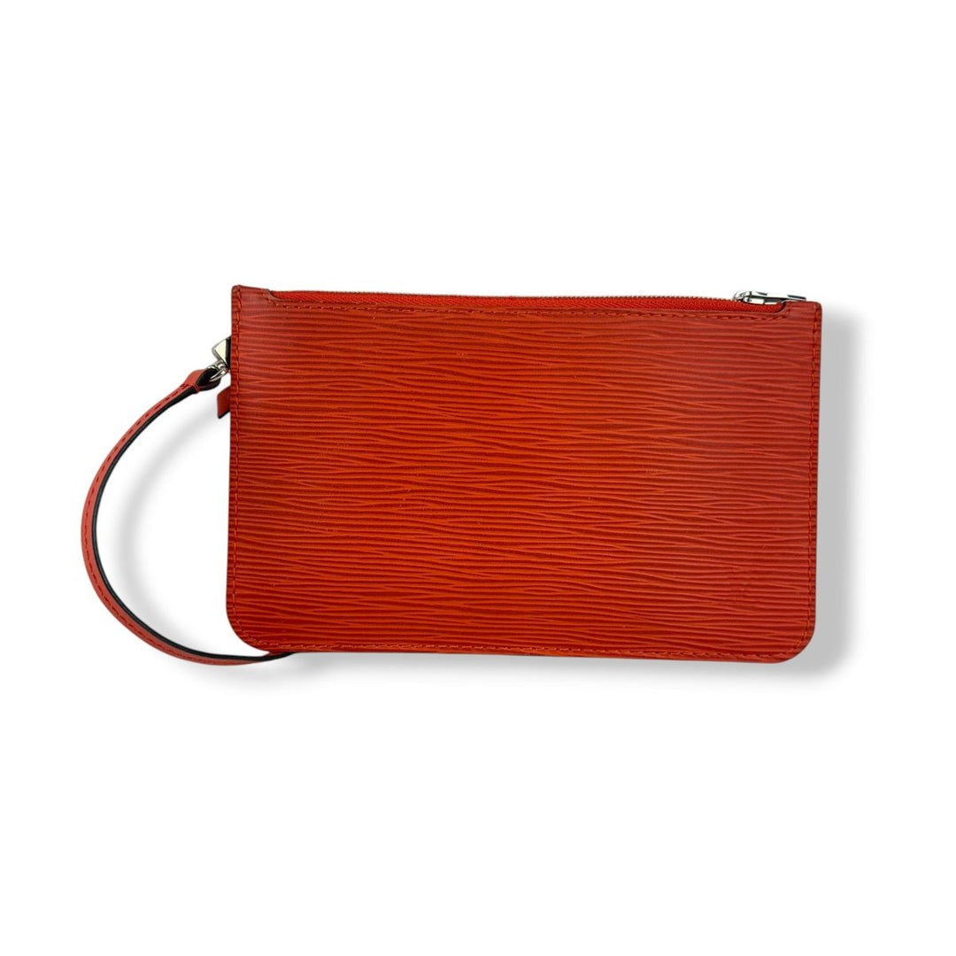 Louis Vuitton Orange Epi Neverfull PM Clutch Pouch - Lux Central