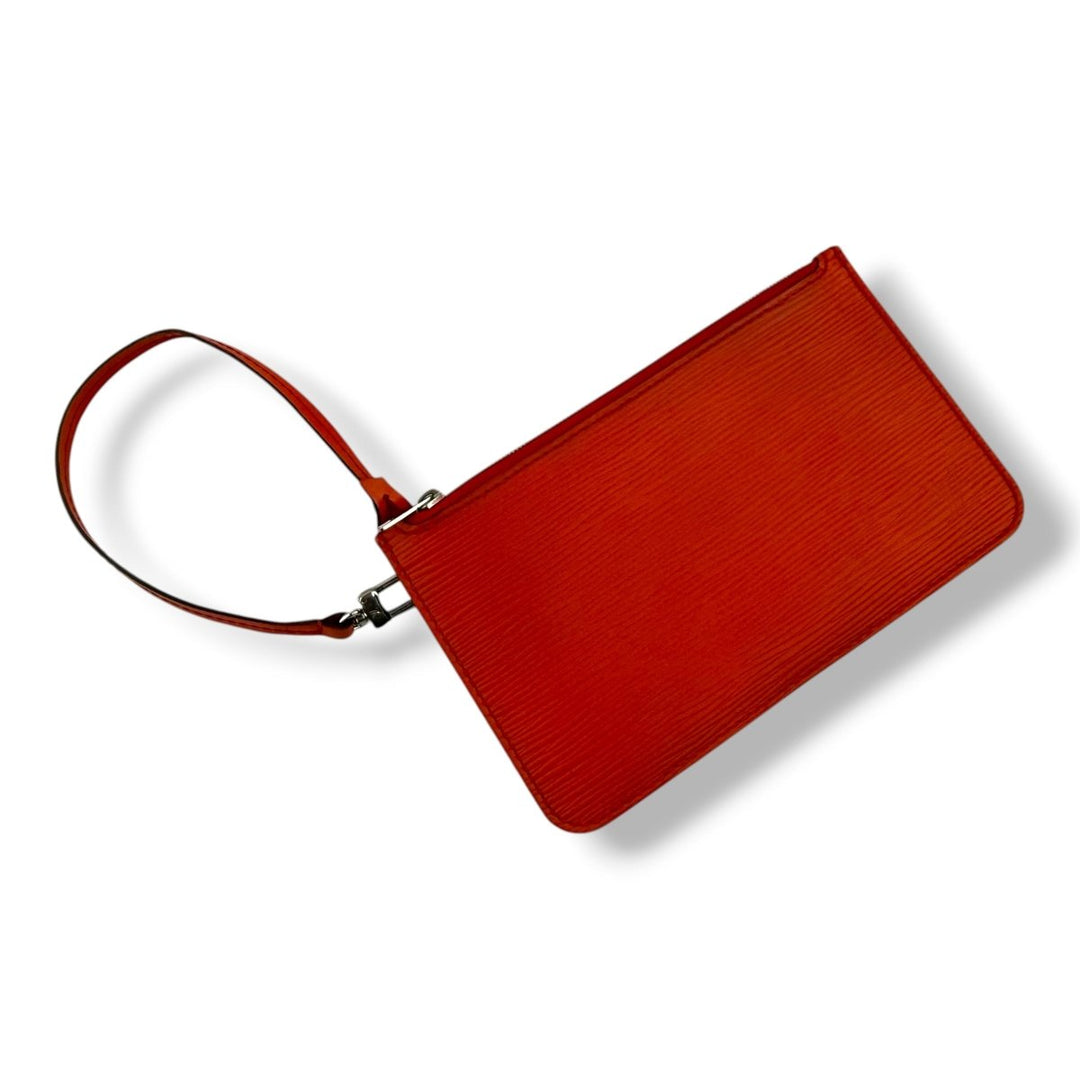 Louis Vuitton Orange Epi Neverfull PM Clutch Pouch - Lux Central
